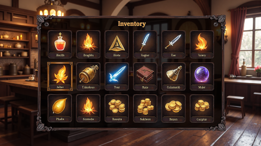 手机游戏界面截图，角色扮演类游戏，精美的3D画面，角色模型，现代化游戏设计，明亮自然光