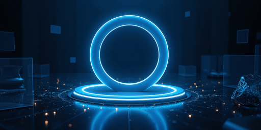 知名游戏平台logo，蓝色圆形图标，现代化设计，明亮背景