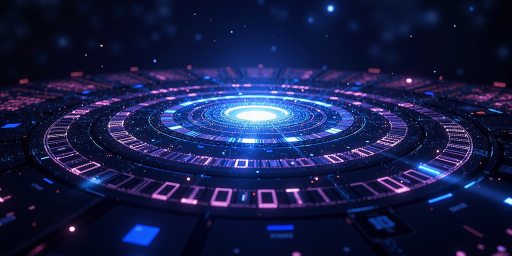 数据分析公司logo，紫色圆形图标，现代化设计，明亮背景